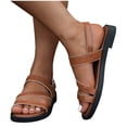thumbnail image 2 of Ruyang Sandals for Womens 2024 Hollow Casual Flat Sandals Open Toe Outdoor Walking Shoes Summer Fashion Ladies Dress Shoes, 2 of 5
