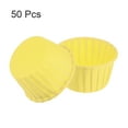 thumbnail image 3 of Moldes para Magdalenas de Papel Unique Bargains 50pcs 3.5oz Tamaño Estándar amarillo, 3 of 6