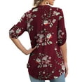 thumbnail image 4 of VERABENDI Women's Floral Printed V Neck Tunic, 4X-Large, 95% Polyester/Rayon, 4 of 8