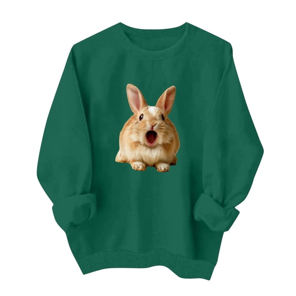 HOMBOM Halloween Fall Sweatshirts for Women Crewneck Army Green Long Sleeve Hoodless Cozy Pullover for Women Essentials Vintage Tops,S