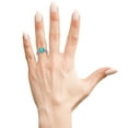 thumbnail image 6 of SuperJeweler 1 1/2 Carat Octagon Shape Created Emerald and Halo Diamond Ring In Sterling Silver For Women, 6 of 6