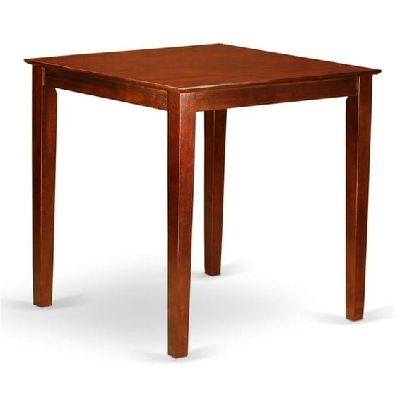 Pemberly Row Pub 36" Square Wood Counter Height Table in Dark Brown