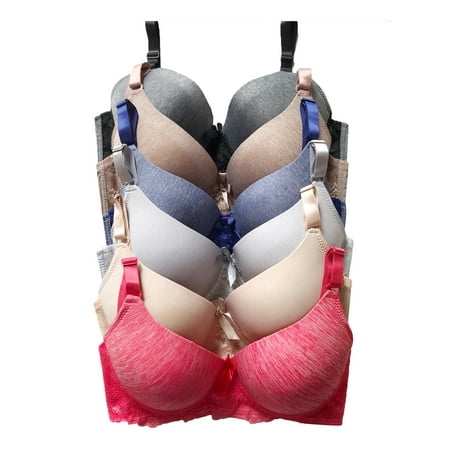 

Women Bras 6 Pack of T-shirt Bra B Cup C Cup D Cup DD Cup DDD Cup 40DD (S8227)