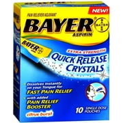 Bayer Quick Release Crystals Single Dose Pouches Citrus Burst 10 Each (Pack of 6)