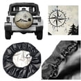 thumbnail image 3 of cozipink Nature Mountain Compass Spare Tire Cover Wheel Protectors Weatherproof Universal for Trailer Rv SUV Truck, 3 of 5