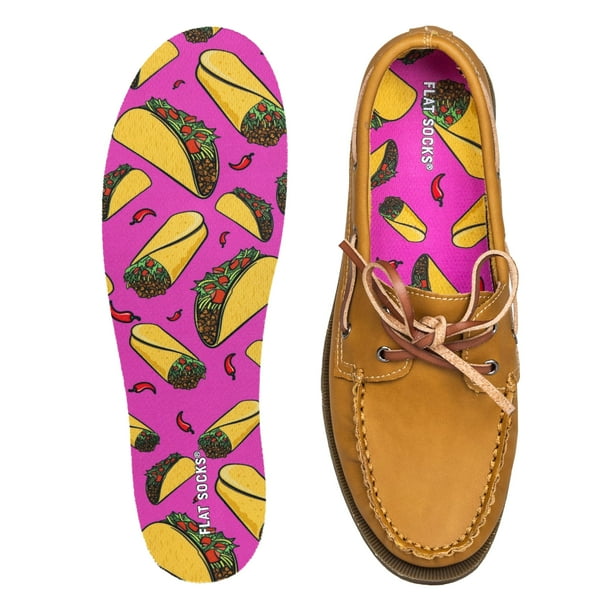 Calcetines planos No Show Socks Taco 'Bout It, lavables para hombre y mujer