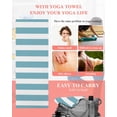 thumbnail image 5 of Aqua Striped Yoga Towel for Hot Yoga Non Slip, Modern Farmhouse Blue White Stripes Yoga Mat Towel Absorbent Yoga Sweat Towels Microfiber Hot Yoga Blanket for Bikram Pilates 26"x70", 5 of 7