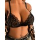 thumbnail image 2 of VISgogo Sujetador de encaje floral para mujer Sin aros Sin relleno Comodidad Ver a través de la ropa interior de lencería Negro / Blanco VISgogo moda, 2 of 6