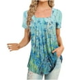 thumbnail image 1 of Birdeem T-Shirt Décontracté à Manches Courtes Imprimé Mode pour Femmes, 1 of 5