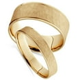 thumbnail image 2 of Pompeii3 Channel Brushed Wedding Band Set - 14K Yellow Gold, Men's & Women's, Comfort Fit, 2 of 5