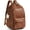 Brown, variant on Versatile 30L Faux Leather Backpack Purse for Women & Men, Multi-Use Travel Work Laptop Backpack Bookbag, Fits 15.6" Laptop - Brown