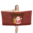 thumbnail image 2 of Toalla de playa de baño con diseño de Papá Noel para mujer, esterilla de Yoga de secado rápido, regalo de Navidad para pareja, 2 of 3