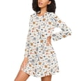 thumbnail image 3 of joogoo Cartoon Dog Vintage Women's Long Sleeve Nightgown Sleepwear XL, 3 of 8
