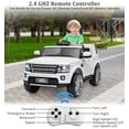 thumbnail image 4 of Coche eléctrico para niños 12V, juguete para montar 4.5 MPH para edades 3-8, con control remoto parental, reproductor de música, MP3, luces LED (blanco), 4 of 7