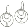 thumbnail image 2 of Stainless Steel Polished With Simulated Pearl Dangle Earrings (33.5 X 30.5) Made In China sre1566, 2 of 5