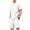 White, variant on Zylanna Men's 2 Piece Outfit Sets, Solid Color Elastic Waist Casual Short Sleeve T-Shirt and Shorts Set Crew Neck Loungewear Sets for Daily Wear Brown
