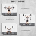 thumbnail image 3 of CoSoTower Adjustable Barbell Rack Stable Power Squat Stand Portable 2 Bars Barbell Holder Weight Rack, Black and White, 3 of 7