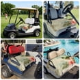 thumbnail image 6 of Golf Cart Seat Covers for 2 Seater,Vintage Pink Floral Microfiber Cart Seat Towel Blanket,Birds Retro Mottled Middle Century Absorbent Breathable NonSlip Bench Seats Protector for Golf Course 51"x31", 6 of 9