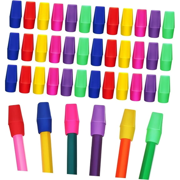 Pencil Top Erasers 120Pcs Pencil Top Erasers Assorted Colors Pencil Cap Erasers Toppers for Home Office Classroom