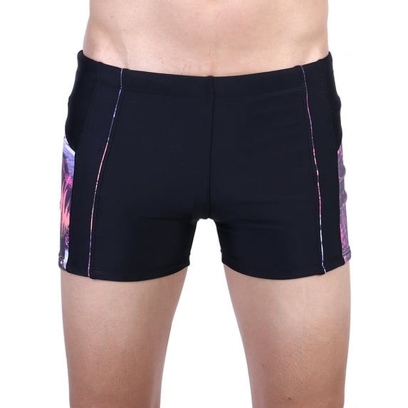 SAYFUT Men's Swim Trunks Solid Square Leg Swimming Briefs Swimsuit Mens Shorts Jammer Beach Shorts Swimwear Plus Size L-4XL