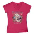 thumbnail image 5 of Nashville TN The Music City Women's V-Neck T-shirt Country Cowgirl Boots and Hat, 5 of 7
