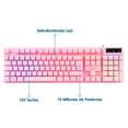 thumbnail image 3 of Combo Teclado Mouse Audífonos y Tapete Gamer Marvo CM370PK Rosa Retroiluminado RGB, 3 of 5