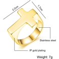 thumbnail image 2 of Stainless Steel Christian Sideways Cross Signet Style Ring, 2 of 8