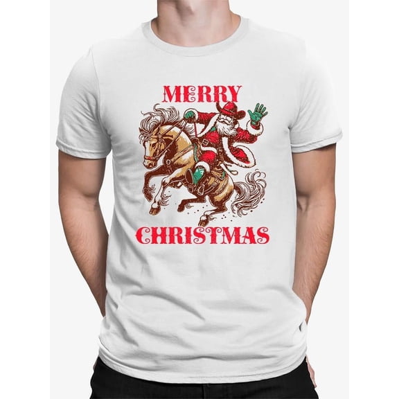 Cowboy Santa Xmas - Merry Christmas T-shirt Men's