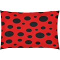 thumbnail image 4 of Juego de ropa de cama ABPHQTO 3 piezas Funda de edredón de puntos de mariquita roja con 2 fundas de almohada, 4 of 4