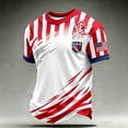 thumbnail image 5 of Zimjoy Men's USA Soccer Jersey Shirts 2026 Country Team Short Sleeve Crewneck Fan International Football Shirt Retro Streetwear Top White L, 5 of 5
