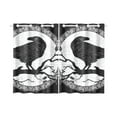thumbnail image 1 of YUSDECOR Rideaux de Fenêtre Corbeau Noir Rideaux de Cuisine Chambre 26x39 Pouces, 2 Pcs, 1 of 3