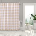 thumbnail image 2 of Levtex Home - Camden - Shower Curtain with Grommets - One Shower Curtain Panel 72 inch Length, 72 inch Width - Buffalo Plaid - Taupe and Cream - 100% Cotton - Lined, 2 of 3