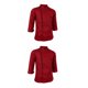 thumbnail image 1 of Naiovety Retro Chef Jacket Coat Uniform Long Kitchen Hotel  Apparel Sleeve Rojo 2XL 2piezas, 1 of 1