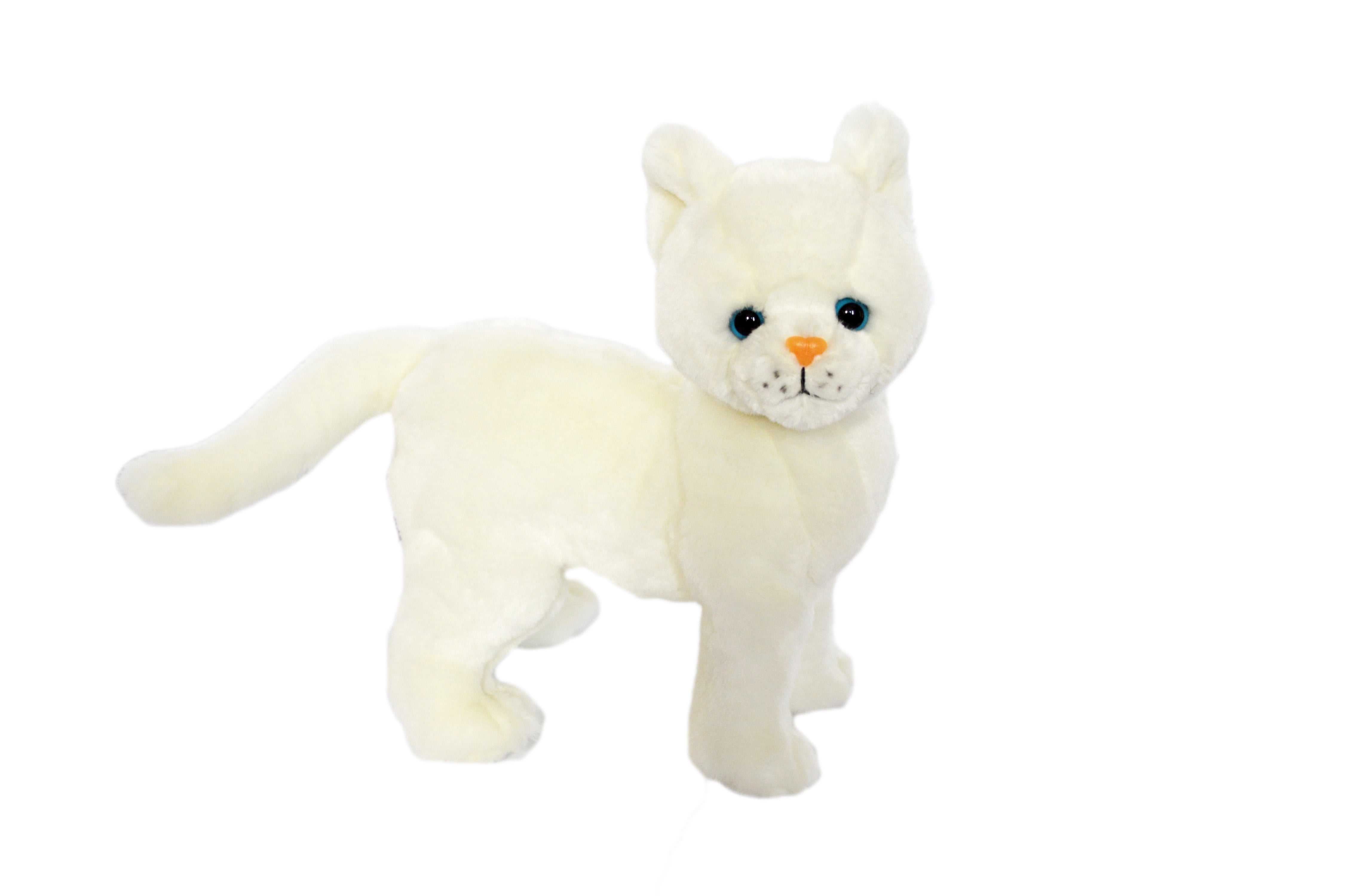 Auswella Plush White Cat Snowball 