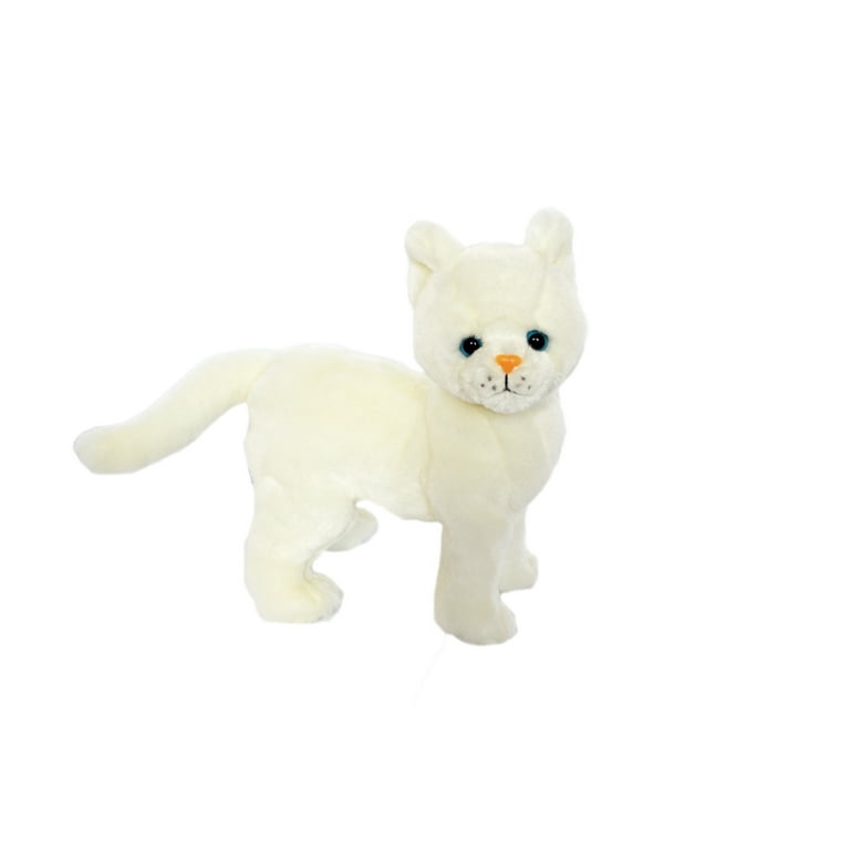 Auswella Plush White Cat Snowball Stuffed Animal