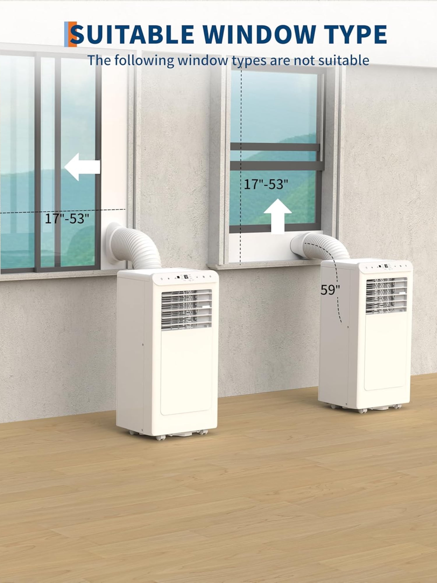 Garvee 8000 BTU Portable Air Conditioner with Remote Control, Indoor Standing AC Unit for Cool up to 350 Sq.ft, White