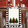 thumbnail image 1 of Boovnll 2Pc Christmas Linen Printed Table Flag Western Restaurant Tablecloth Table Christmas Snowman Table Flag, Christmas Decorations, 1 of 6