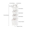 thumbnail image 3 of ToppiJoy 4 Tiers Rolling Laundry Baskets Cart with Wheels, Narrow Laundry Hamper Sorter for Clothes, Towels, Laundry Rooms, Bedrooms, 3 of 13
