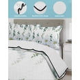 thumbnail image 3 of Quilts Queen Size Bedding Set, Daisy Eucalyptus Reversible Summer Quilt 3 Pieces, Farmhouse Weeping Botanical Lightweight Bedspreads Coverlets with 2 Pillow Shams for All Seasons, 3 of 5