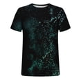 thumbnail image 5 of Fnnxeal Mens Blue 3D Galaxy Print T-Shirt Moisture Wicking Quick Dry Big and Tall Stretchy Tee 5XL 7XL,Size XL, 5 of 5