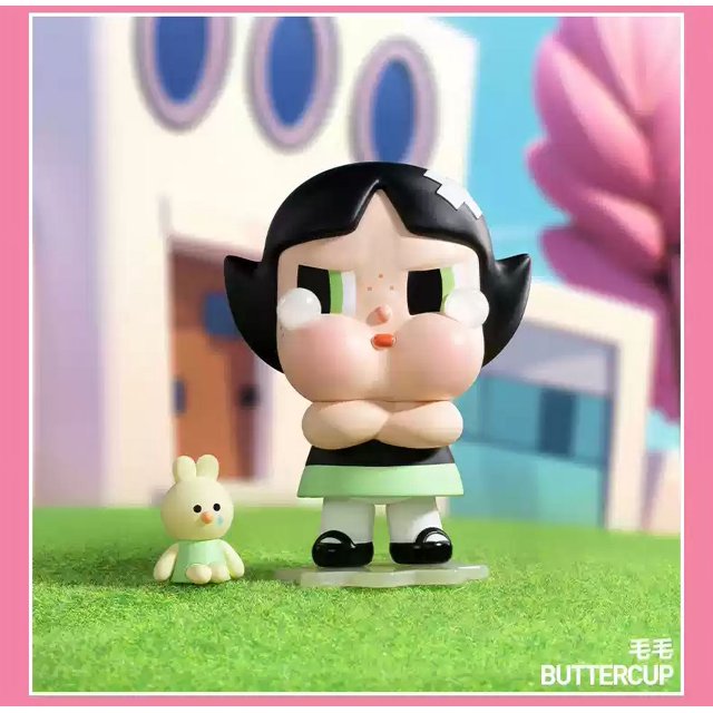 Figura de acción de la película Powerpuff Girls, adornos de bebé llorando, juguetes Kawaii, caja ciega hecha a mano, regalo de decoración de escritorio