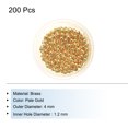 thumbnail image 3 of 14K Rondelle Beads OD 4 mm ID 1.2 mm Light Gold Plated Gold Brass Round Beads for DIY Jewelry Craft Making 200 Pcs, 3 of 5