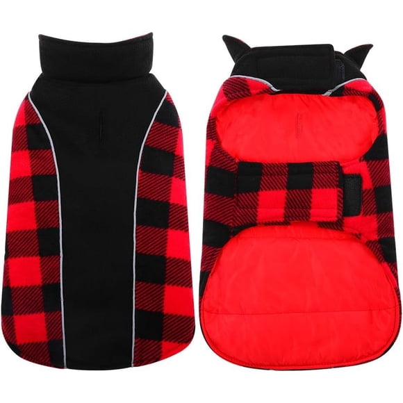 Abrigo Kuoser reversible, cálido e impermeable para perros grandes