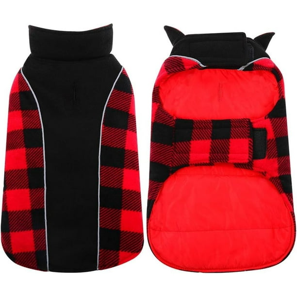 Abrigo Kuoser reversible, cálido e impermeable para perros grandes