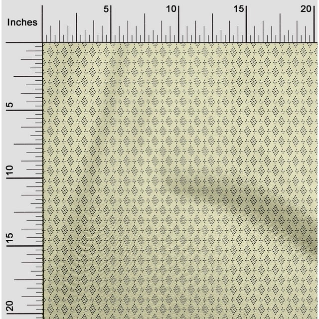 oneOone Tissu Popeline de Coton Imprimé Géométrique pour Couture Largeur 56 Pouces