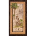 thumbnail image 2 of Kruskamp, Janet 9x14 Gold Ornate Wood Framed with Double Matting Museum Art Print Titled - Map with Cheetah, 2 of 4