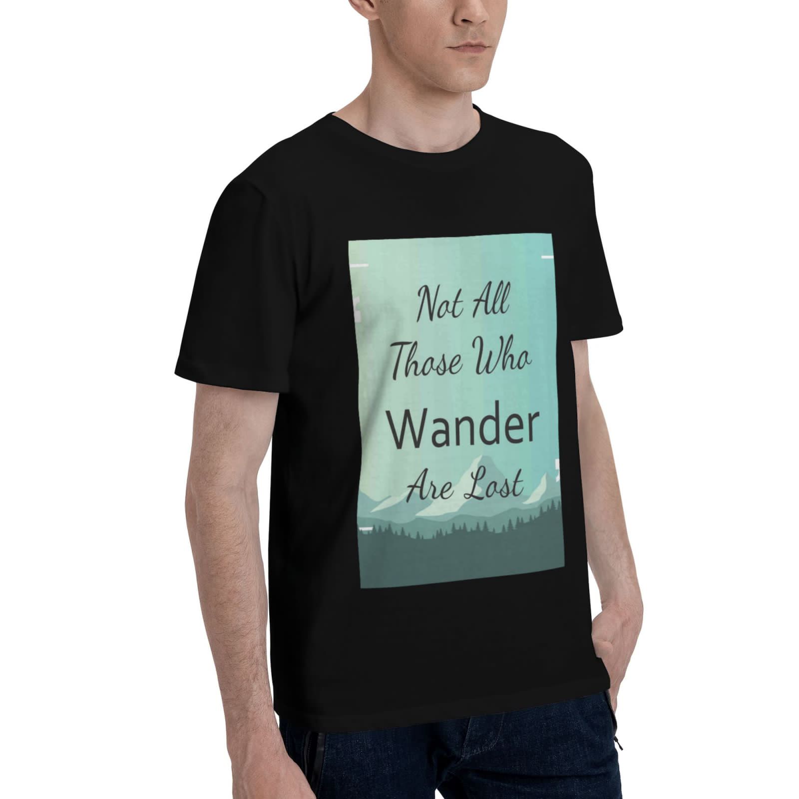 thumbnail image 2 of Bingfone Not All Those Who Wander Are Lost1 Men'S Loose Fit Short-Sleeve Pocket T-Shirt, 2 of 7