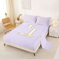 thumbnail image 2 of Erosebridal Gold Sequin Print L Letter Full Size Sheets, Purple Line Bed Sheets, 4-Piece, 2 of 5
