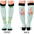 thumbnail image 2 of FREEAMG Cute Owl Compression Socks for Men & Women Knee High Stockings for Running, Sport, Hiking & Travel, 2 of 7