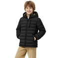 thumbnail image 6 of Wantdo Big Boy's Insulated Winter Jacket Lightweight Packable Quilted Coat with Hood Black 14-16, 6 of 10